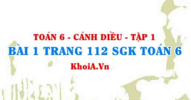 Bài 1 trang 112 SGK Toán 6 tập 1 Cánh Diều